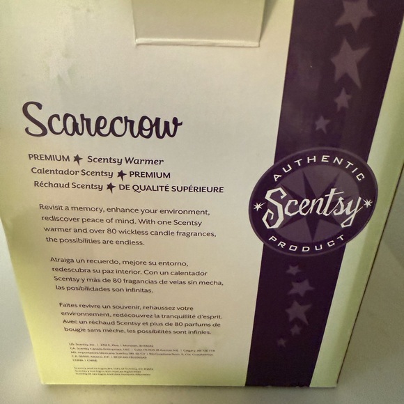 Scentsy Scarecrow Warmer Retired Fall Harvest New In Box Wax Melt Burner - Picture 4 of 9